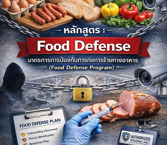 หลักสูตร มาตรการป้องกันการก่อการร้ายทางอาหาร Food Defense